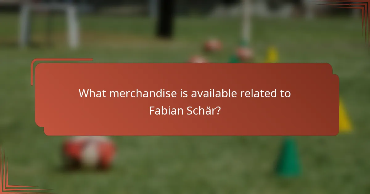 What merchandise is available related to Fabian Schär?